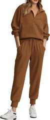 NEW π₯ Women's Cotton Two-Piece Oversized Drawstring Sweatshirt Wide Leg Sweatpants Casual Set