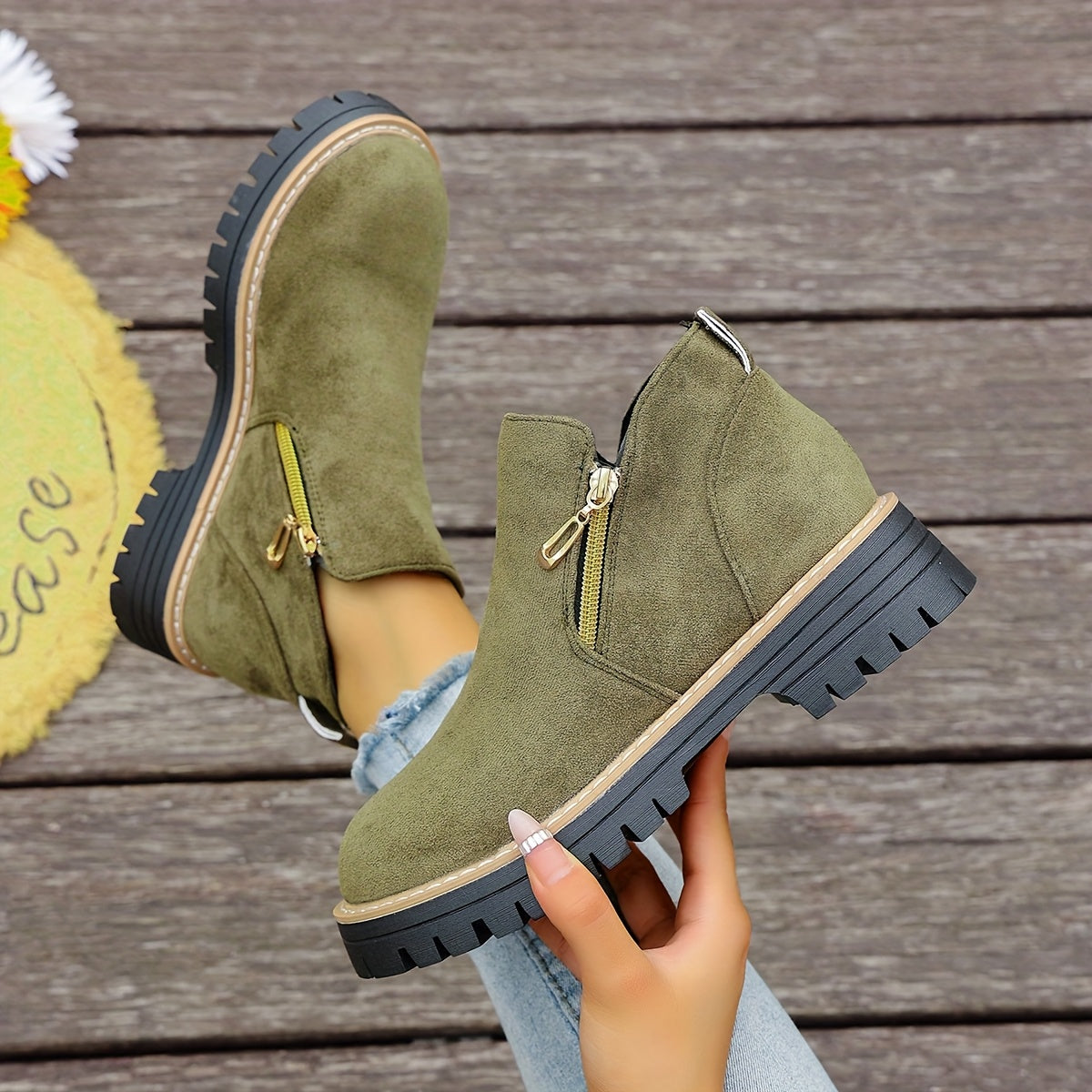 🔥Last Day Promotion 50% OFF - Women's Chunky Platform Ankle Boots