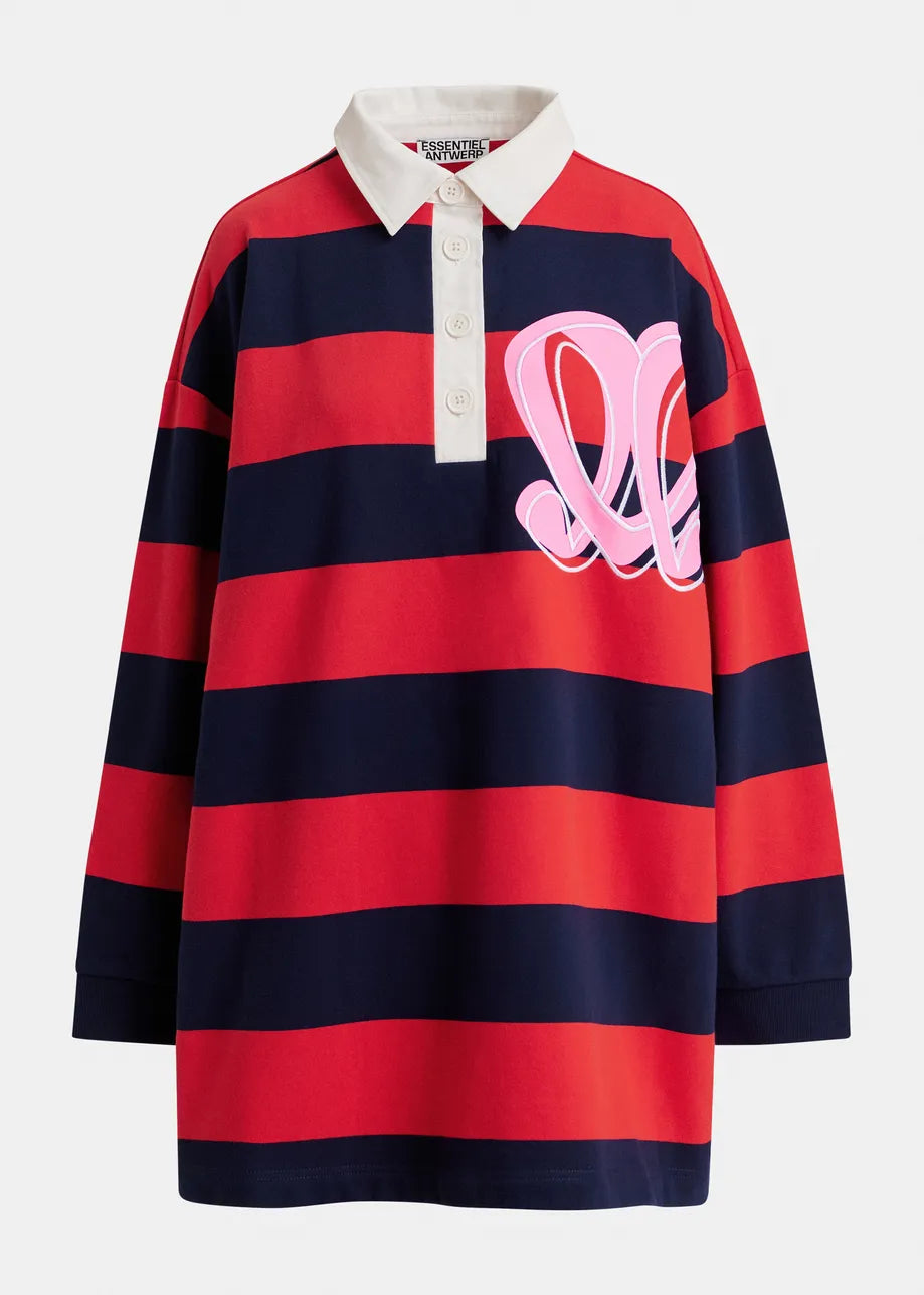 Monogram striped polo mini dress