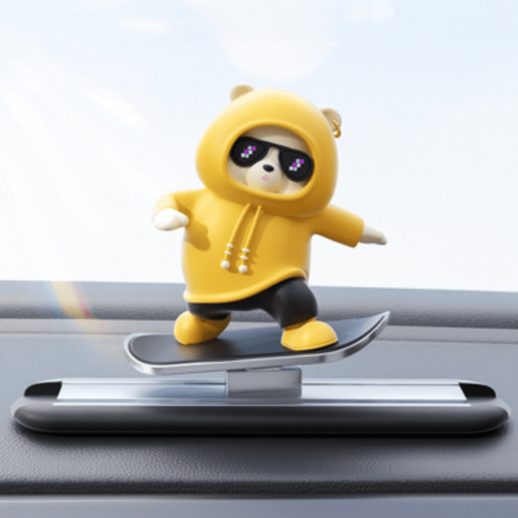 Skating Panda Bear Car Ornaments
