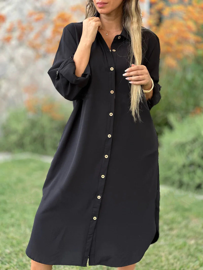 🔥LAST DAY 50% OFF🔥Women's Casual Lapel Solid Color Shirt Coat